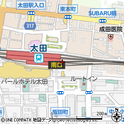 太田市駅なか文化館周辺の地図