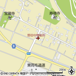 栃木県足利市野田町1374-1周辺の地図