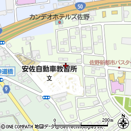 栃木県佐野市越名町1257周辺の地図