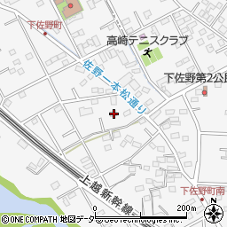 群馬県高崎市下佐野町1073周辺の地図