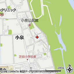 群馬県佐波郡玉村町小泉75周辺の地図