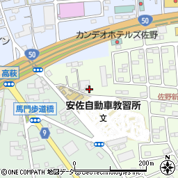栃木県佐野市越名町1280-1周辺の地図
