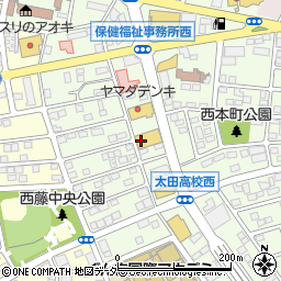 ゴールディーズ　太田店周辺の地図