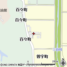 石川県加賀市曽宇町テ周辺の地図