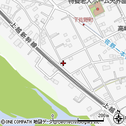 群馬県高崎市下佐野町606周辺の地図