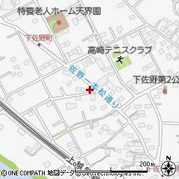 群馬県高崎市下佐野町1069周辺の地図