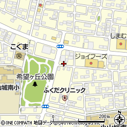 栃木県小山市西城南周辺の地図