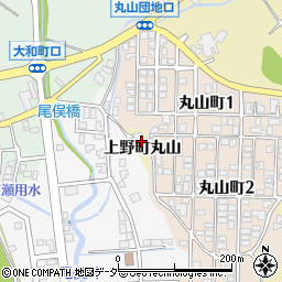 石川県加賀市上野町（丸山）周辺の地図