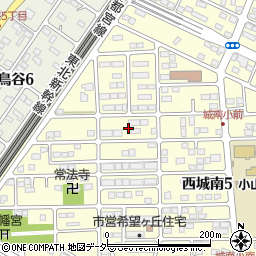栃木県小山市西城南5丁目15周辺の地図