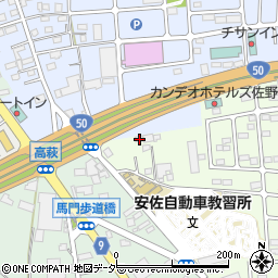 栃木県佐野市越名町1282-5周辺の地図