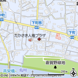 高崎市　倉賀野児童館周辺の地図