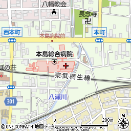 本島総合病院周辺の地図