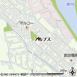 長野県安曇野市豊科高家アルプス周辺の地図