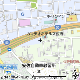 栃木県佐野市高萩町129周辺の地図