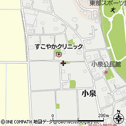 群馬県佐波郡玉村町小泉96周辺の地図