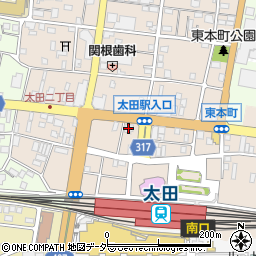 東和銀行太田支店周辺の地図