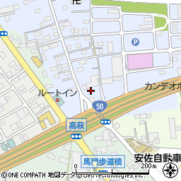 栃木県佐野市高萩町375周辺の地図