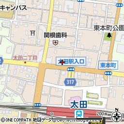 ガスト太田駅前店周辺の地図