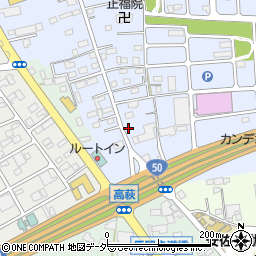 栃木県佐野市高萩町372周辺の地図