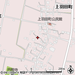 栃木県佐野市上羽田町周辺の地図