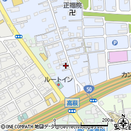 栃木県佐野市高萩町381周辺の地図