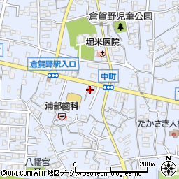 群馬県警察本部　高崎警察署倉賀野町交番周辺の地図