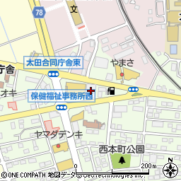 群馬ヰセキ販売太田周辺の地図