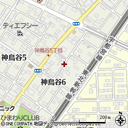栃木県小山市神鳥谷6丁目周辺の地図