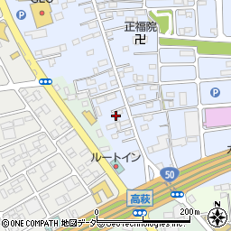 栃木県佐野市高萩町385周辺の地図