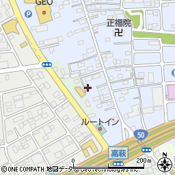 栃木県佐野市高萩町386周辺の地図