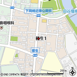 茨城県筑西市榎生周辺の地図