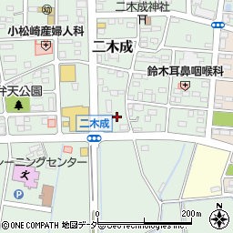 茨城県筑西市二木成1029-1周辺の地図