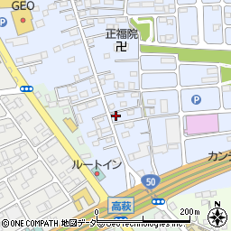 栃木県佐野市高萩町367周辺の地図