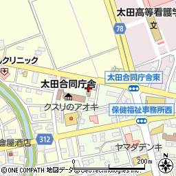 群馬県庁　太田土木事務所周辺の地図