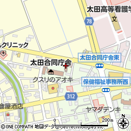 群馬県庁　太田土木事務所周辺の地図