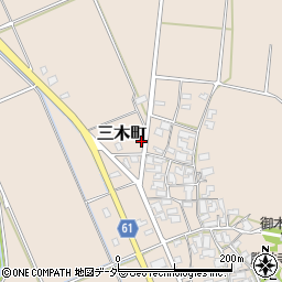 石川県加賀市三木町ヲ9周辺の地図