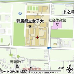 群馬県立女子大学周辺の地図