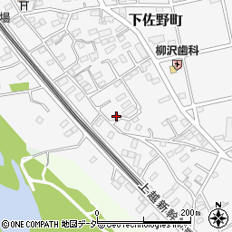 群馬県高崎市下佐野町668-5周辺の地図