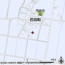 栃木県佐野市君田町308周辺の地図