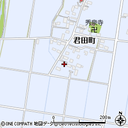 栃木県佐野市君田町305周辺の地図