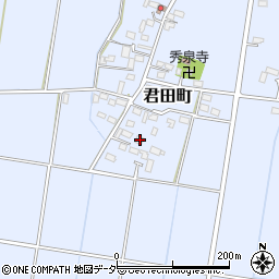 栃木県佐野市君田町303周辺の地図