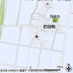 栃木県佐野市君田町304周辺の地図