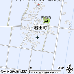 栃木県佐野市君田町309周辺の地図