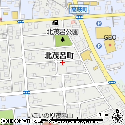 栃木県佐野市北茂呂町周辺の地図