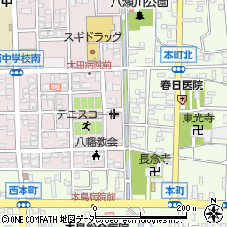 八幡町会館周辺の地図
