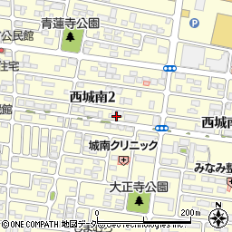 栃木県小山市西城南2丁目13周辺の地図