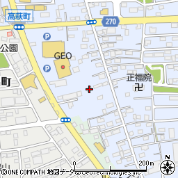 栃木県佐野市高萩町400周辺の地図