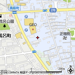 栃木県佐野市高萩町403周辺の地図