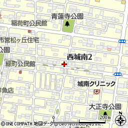 栃木県小山市西城南2丁目周辺の地図