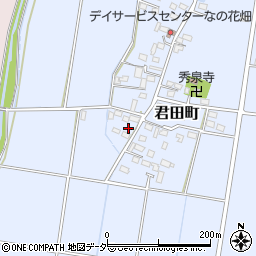 栃木県佐野市君田町202周辺の地図